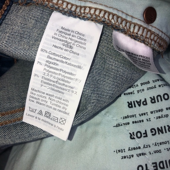 Madewell Jeans Women size 37 W Cali Demi Boot blue high rise Crop raw hem D - Picture 9 of 9